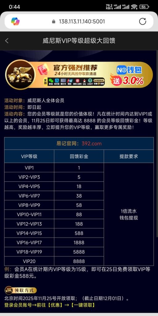 【392和806】等级回馈彩金-玩家国度